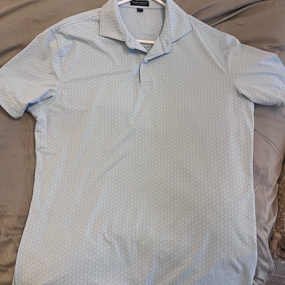 Peter Millar Blue Polo Shirt for Effortless Style